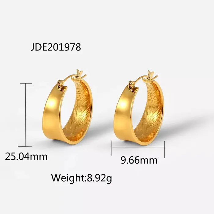 PreStyled Sets Jewelvers 18K GoldFilled Wide Flat Hoops PreStyled Sets Jewelvers 18K GoldFilled Wide Flat Hoops