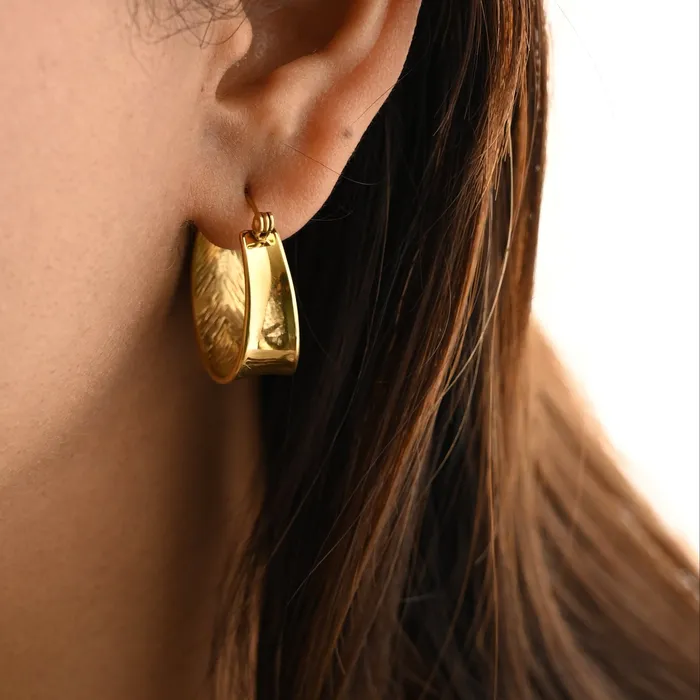 PreStyled Sets Jewelvers 18K GoldFilled Wide Flat Hoops PreStyled Sets Jewelvers 18K GoldFilled Wide Flat Hoops