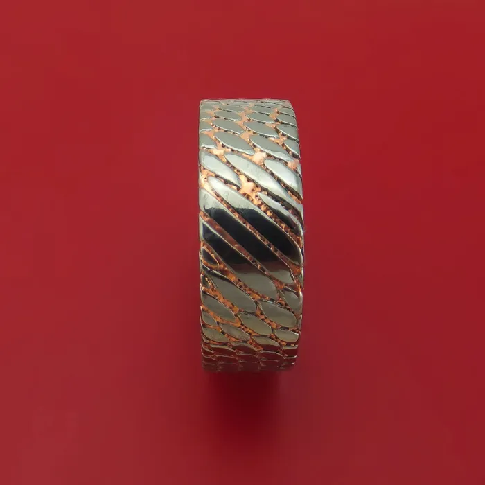Rings Etched Superconductor Ring Custom Made TitaniumNiobium and Copper Band Lashbrook Rings Etched Superconductor Ring Custom Made TitaniumNiobium and Copper Band Lashbrook