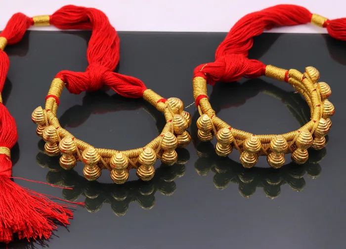Rings TRIBAL ORNAMENTS Vintage antique design handmade 22kt yellow gold armlet or bajuband or nogary bhujband tribal wedding jewelry from Rajasthan India Rings TRIBAL ORNAMENTS Vintage antique design handmade 22kt yellow gold armlet or bajuband or nogary bhujband tribal wedding jewelry from Rajasthan India