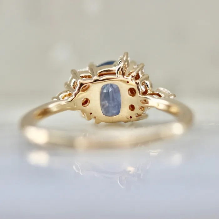 Rings Velvet Thunder Violet Oval Cut Sapphire Ring Justine Quintal Jewellery