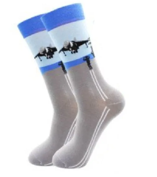 SF257 Gray Fighter Jet Socks POLLY Earrings