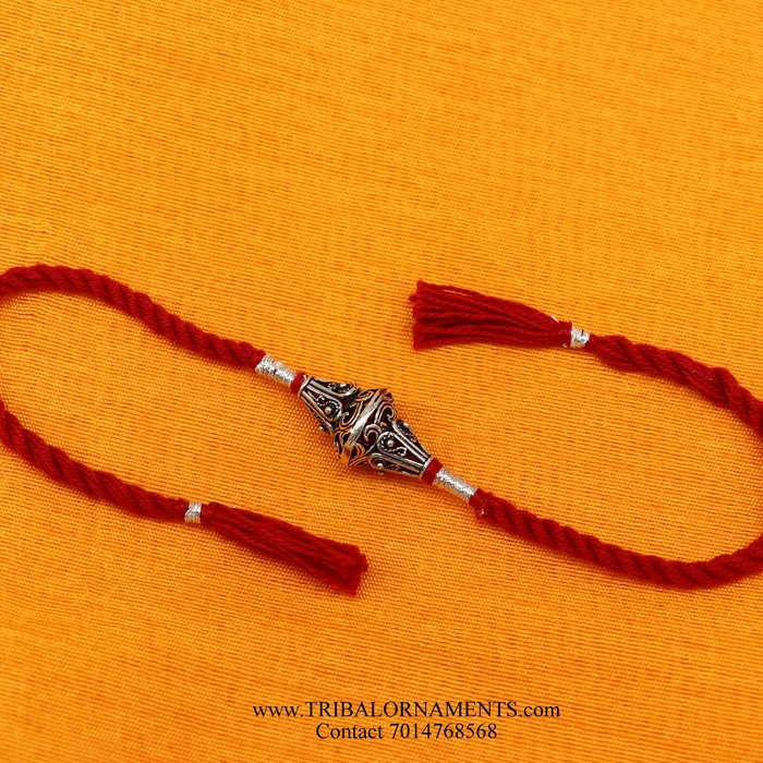 TRIBAL ORNAMENTS Bracelets 925 sterling silver handmade beautiful oxidized design Rakhi Bracelet amazing stylish gift for Rakshabandhan rk112 TRIBAL ORNAMENTS Bracelets 925 sterling silver handmade beautiful oxidized design Rakhi Bracelet amazing stylish gift for Rakshabandhan rk112
