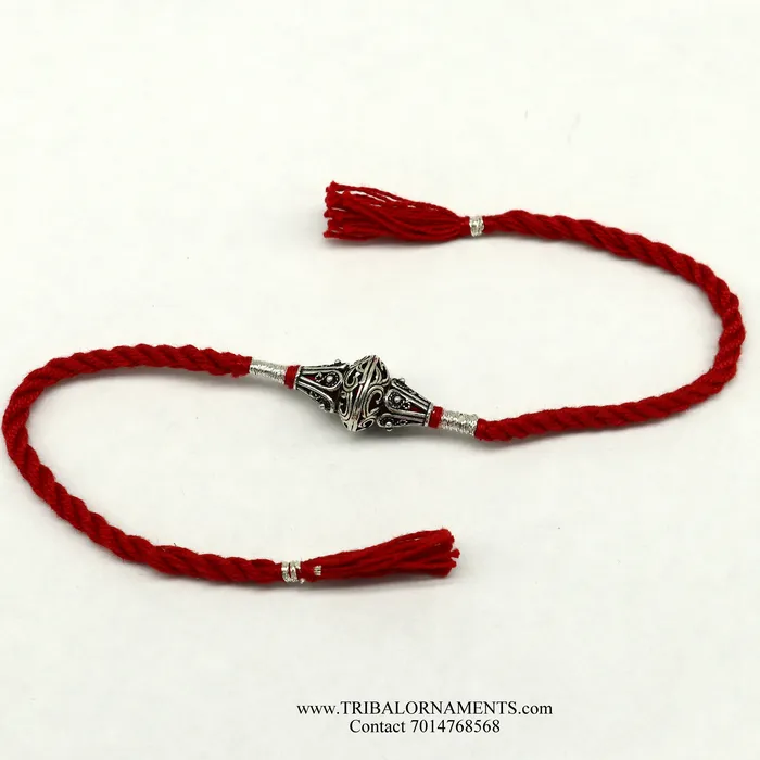 TRIBAL ORNAMENTS Bracelets 925 sterling silver handmade beautiful oxidized design Rakhi Bracelet amazing stylish gift for Rakshabandhan rk112