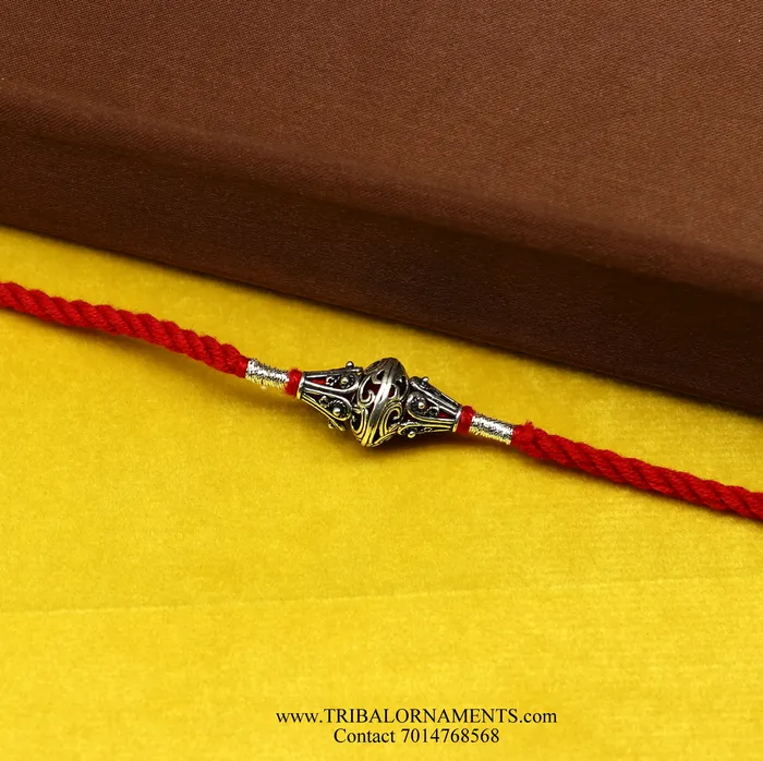 TRIBAL ORNAMENTS Bracelets 925 sterling silver handmade beautiful oxidized design Rakhi Bracelet amazing stylish gift for Rakshabandhan rk112