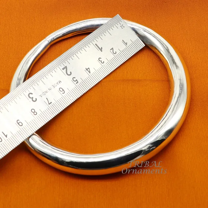 TRIBAL ORNAMENTS Bracelets 925 Sterling silver Handmade plain design indian traditional womens customized foot kada ankle kada bracelet tribal jewelry nsfk90