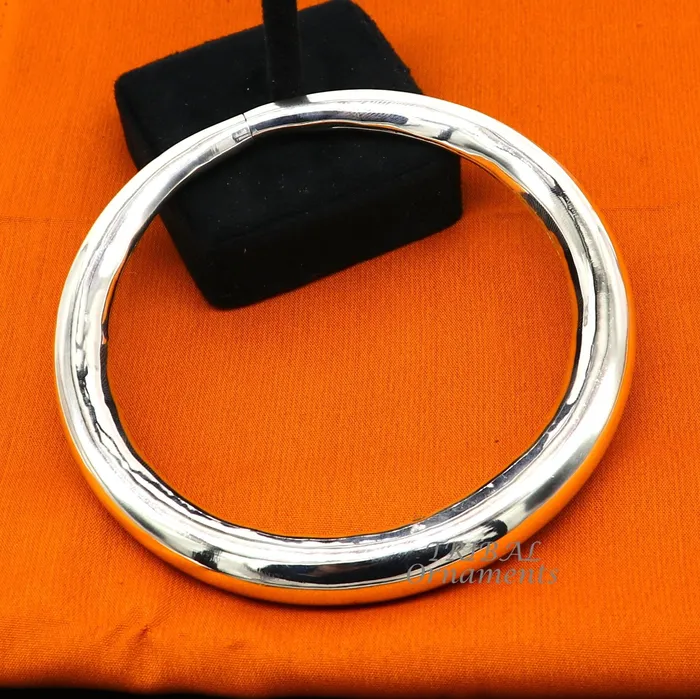 TRIBAL ORNAMENTS Bracelets 925 Sterling silver Handmade plain design indian traditional womens customized foot kada ankle kada bracelet tribal jewelry nsfk90