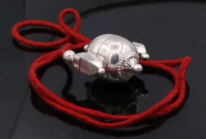 TRIBAL ORNAMENTS Necklaces Vintage mantra box fabulous handmade silver amulet god shiva pendant container box tribal jewelry sa08