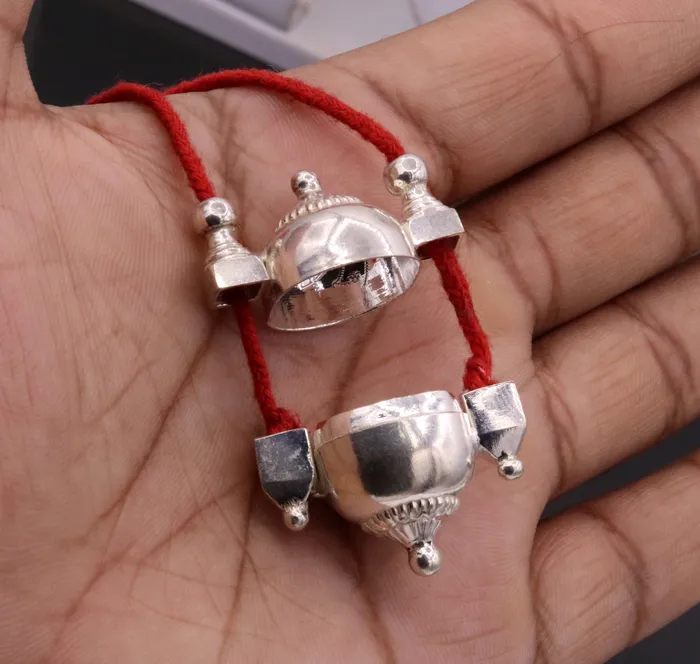 TRIBAL ORNAMENTS Necklaces Vintage mantra box fabulous handmade silver amulet god shiva pendant container box tribal jewelry sa08