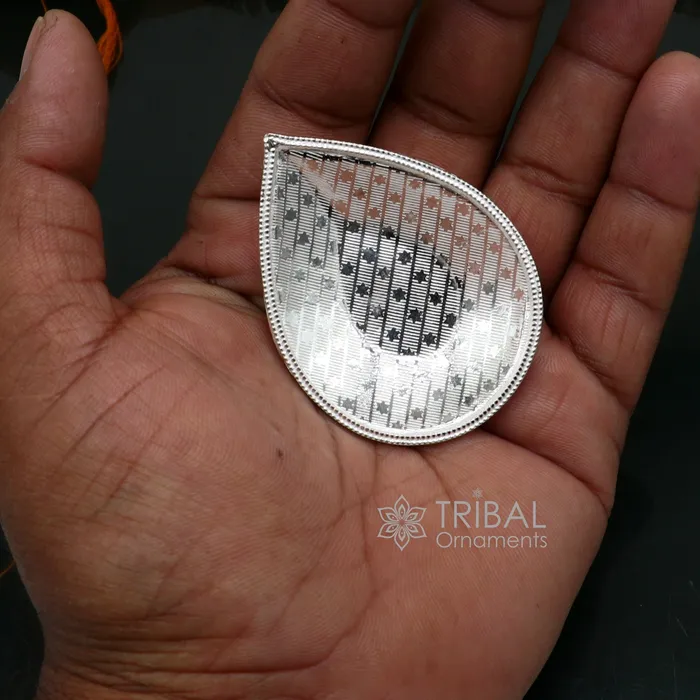 TRIBAL ORNAMENTS Rings 925 Sterling Silver handmade tilak bowl sindur bowl kesar chandan saffron sandal bowl puja Deepak utensils temple artilce su1055