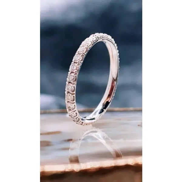 14K White Gold Eternity Band Diamond Source NYC Rings