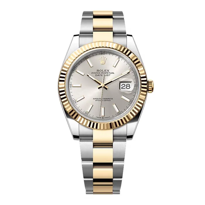 2025 Unworn Rolex Datejust 41mm Ref 1263330001 Silver Diamond Dial Two Tone Stainless Steel 18K Yellow Gold Oyster Bracelet Mens Watch Rolex Bracelets 2025 Unworn Rolex Datejust 41mm Ref 1263330001 Silver Diamond Dial Two Tone Stainless Steel 18K Yellow Gold Oyster Bracelet Mens Watch Rolex Bracelets