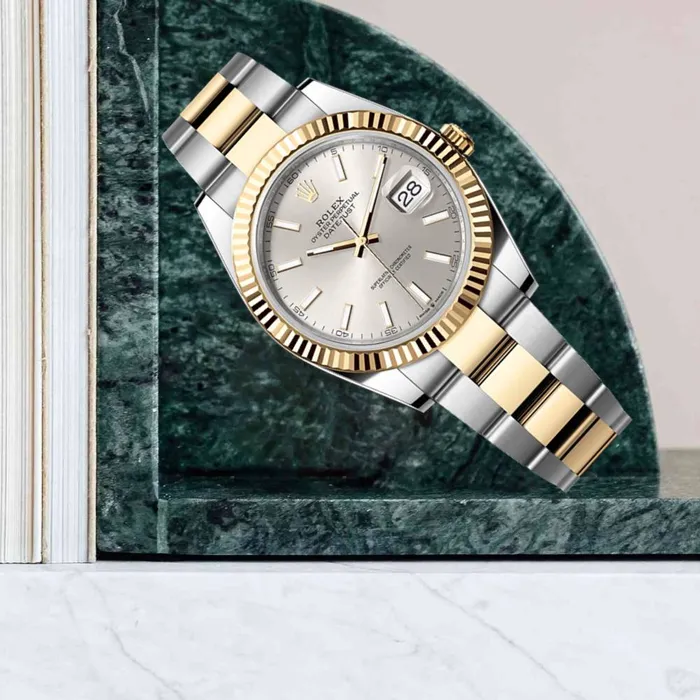 2025 Unworn Rolex Datejust 41mm Ref 1263330001 Silver Diamond Dial Two Tone Stainless Steel 18K Yellow Gold Oyster Bracelet Mens Watch Rolex Bracelets