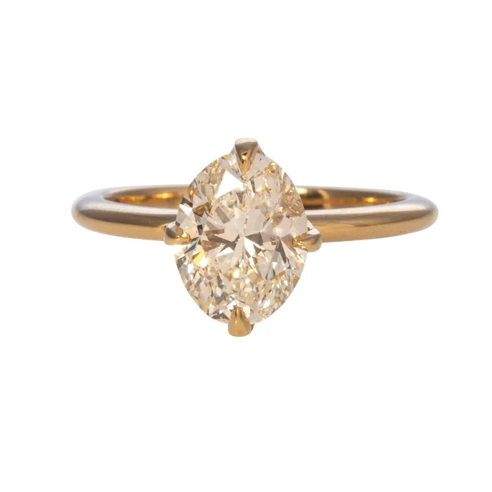2ct I SI1 Oval Diamond Solitaire 18K Yellow Gold Engagement Ring Croghans Rings 2ct I SI1 Oval Diamond Solitaire 18K Yellow Gold Engagement Ring Croghans Rings