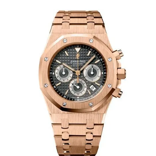 Audemars Piguet Royal Oak Chronograph 39mm Watch Ref 25960OROO1185OR03 Grey Dial 18K Rose Gold Bracelet Audemars Piguet Bracelets Audemars Piguet Royal Oak Chronograph 39mm Watch Ref 25960OROO1185OR03 Grey Dial 18K Rose Gold Bracelet Audemars Piguet Bracelets