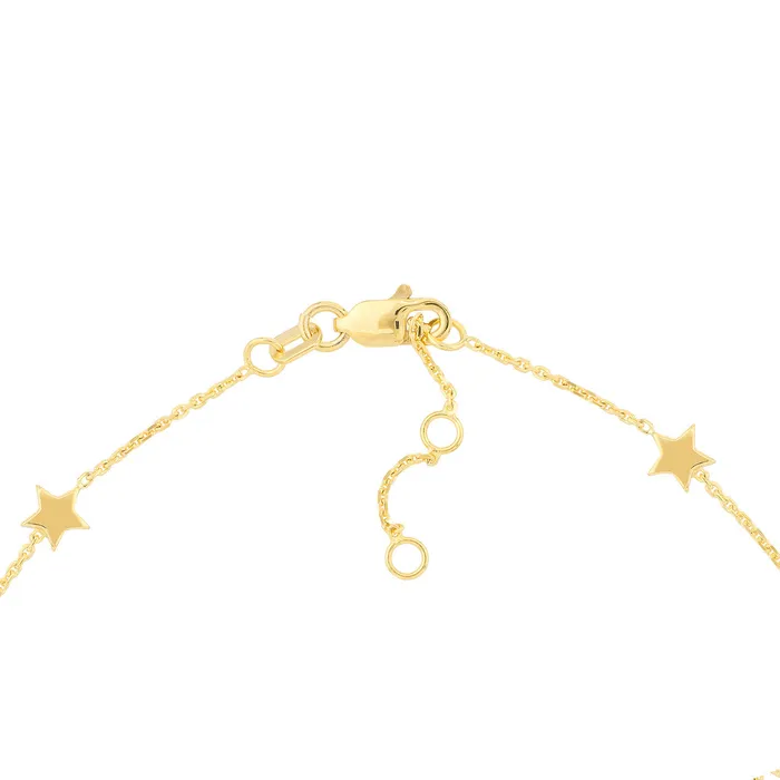 Bracelets 14K Yellow Gold Mini Star Station Bracelet Croghans