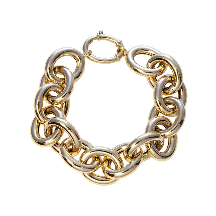 Bracelets Croghans 14K Yellow Gold Italian Large Oval Link Bracelet