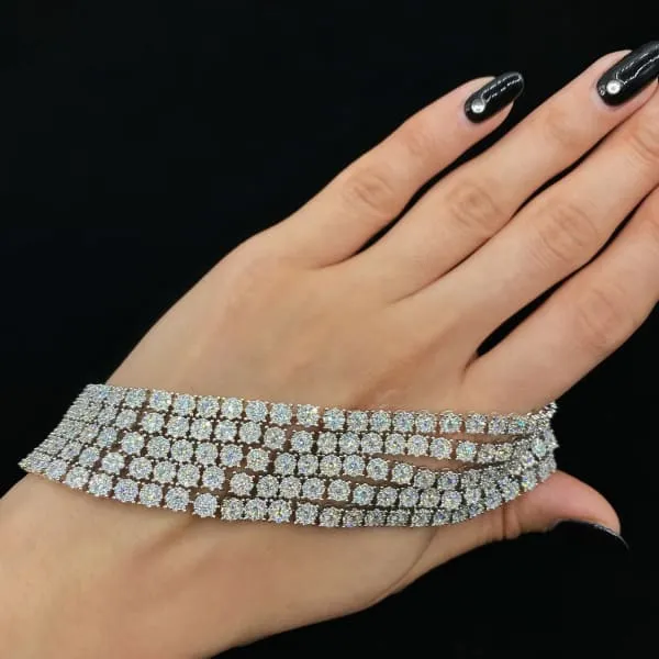 Bracelets Diamond Source NYC 18k White Gold Diamond Bracelet 10245