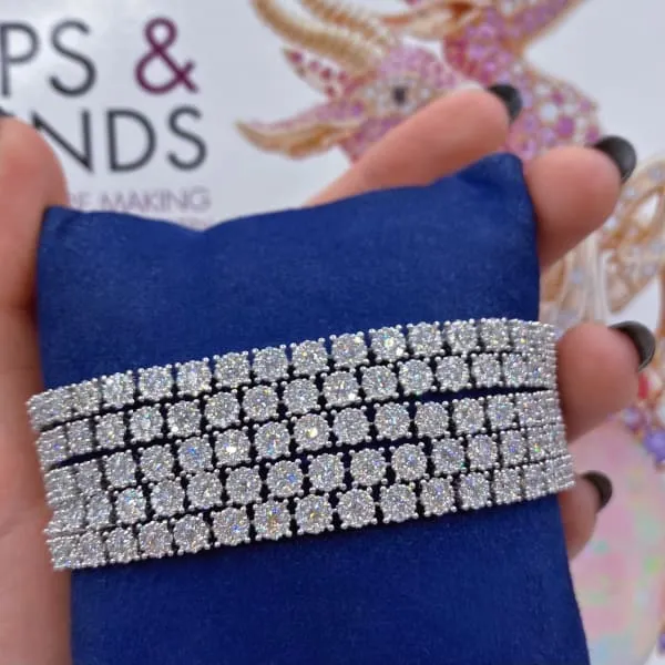 Bracelets Diamond Source NYC 18k White Gold Diamond Bracelet 10245