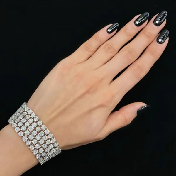 Bracelets Diamond Source NYC 18k White Gold Diamond Bracelet 10245