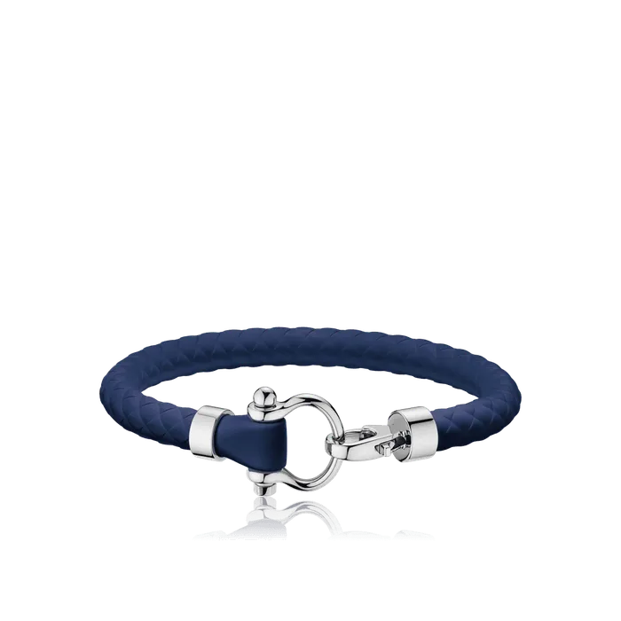 Bracelets Omega Omega Sailing Bracelet Stainless Steel Blue Rubber Size Medium Bracelets Omega Omega Sailing Bracelet Stainless Steel Blue Rubber Size Medium