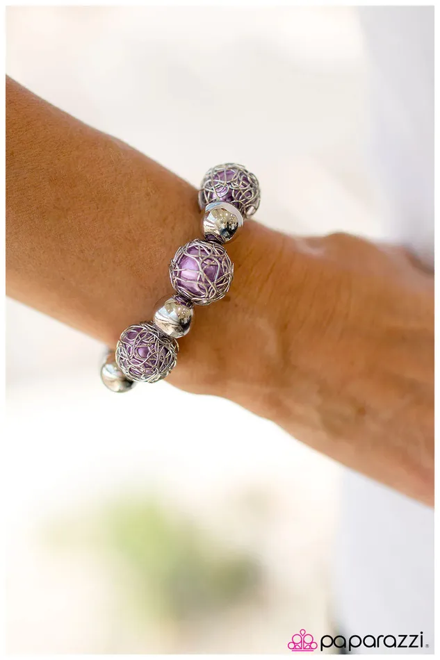 Bracelets Paparazzi Bracelet Elegant Entrapment Purple Paparazzi Jewelry