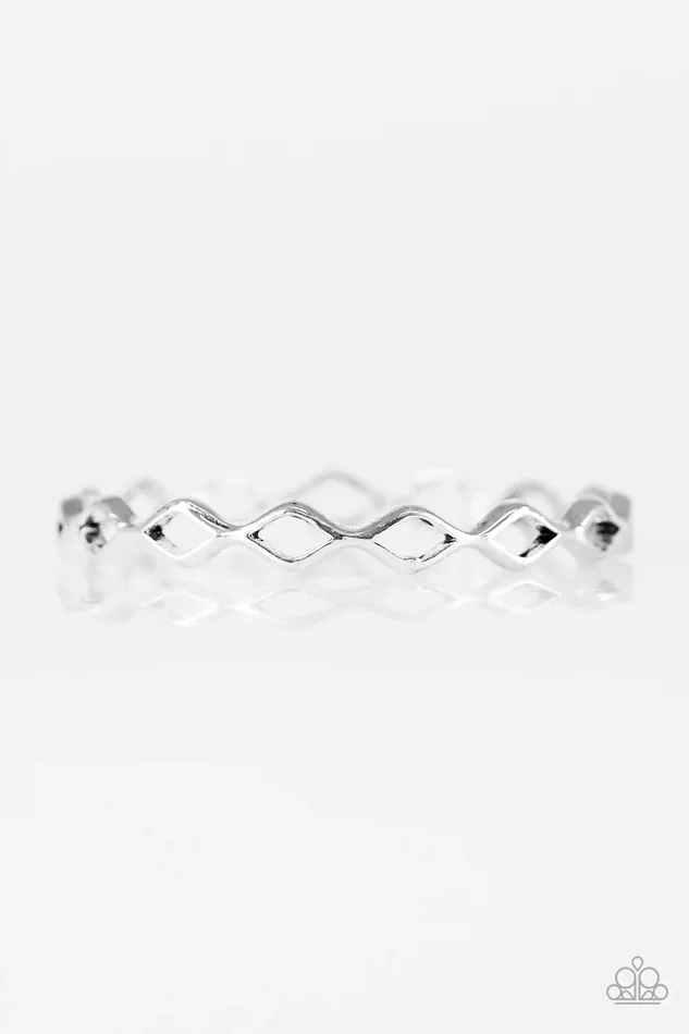 Bracelets Paparazzi Bracelet Industrial Movement Silver Paparazzi Jewelry