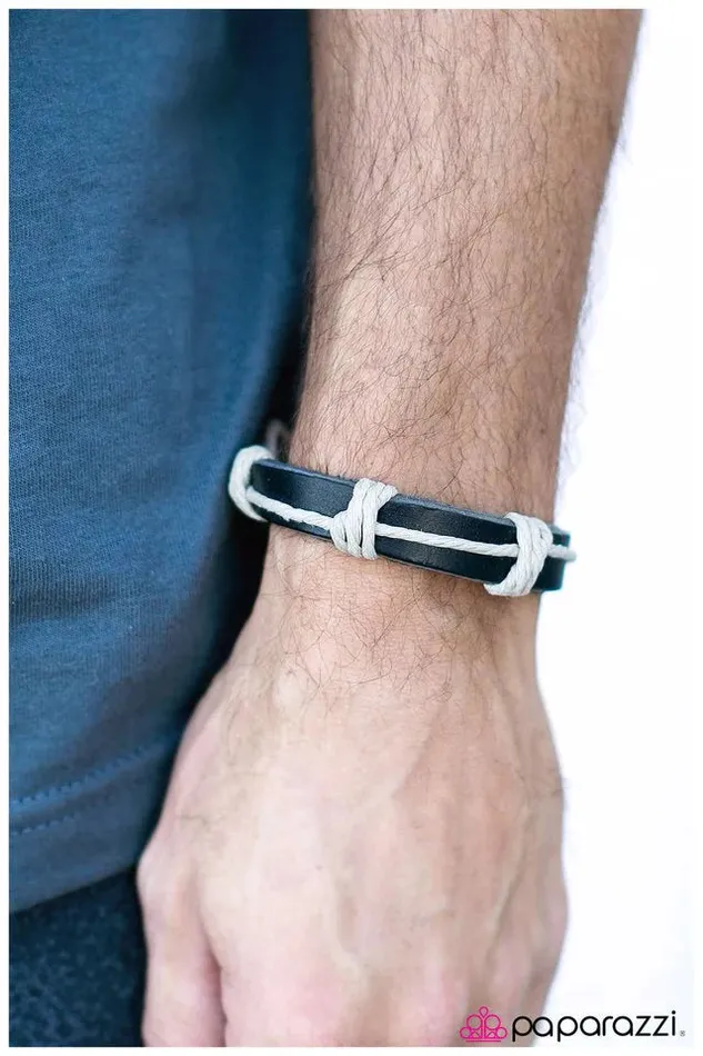 Bracelets Paparazzi Bracelet KNOT It Black Paparazzi Jewelry