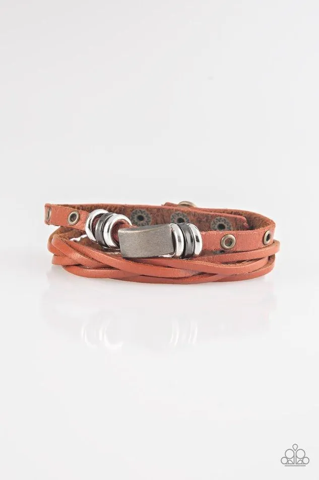 Bracelets Paparazzi Bracelet Road Rally Brown Paparazzi Jewelry