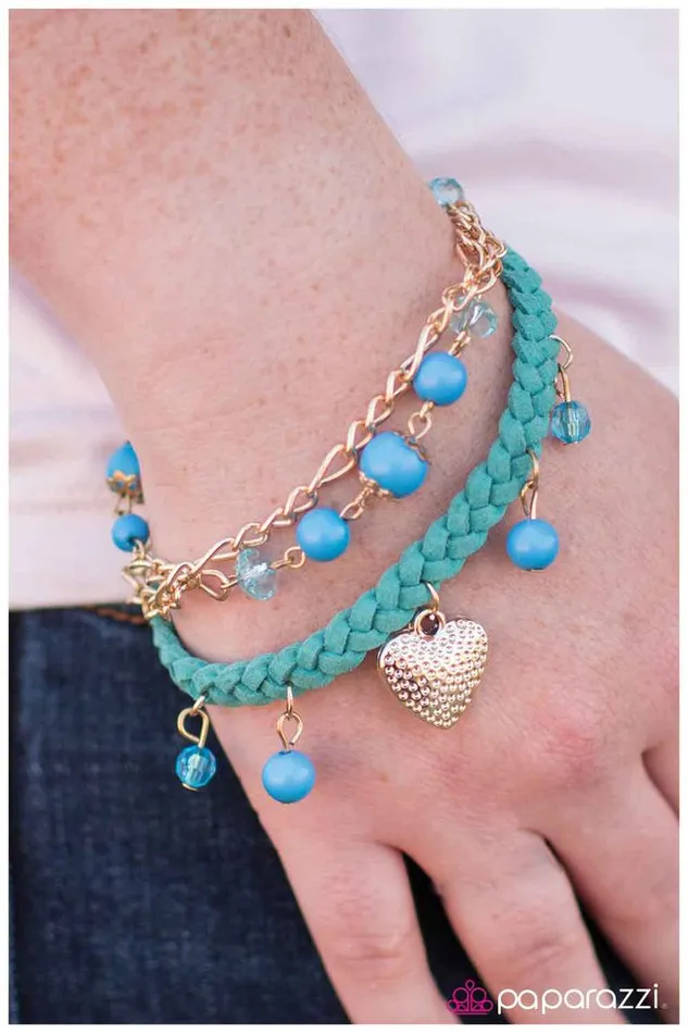 Bracelets Paparazzi Bracelet Stop Dragging My Heart Around Blue Paparazzi Jewelry