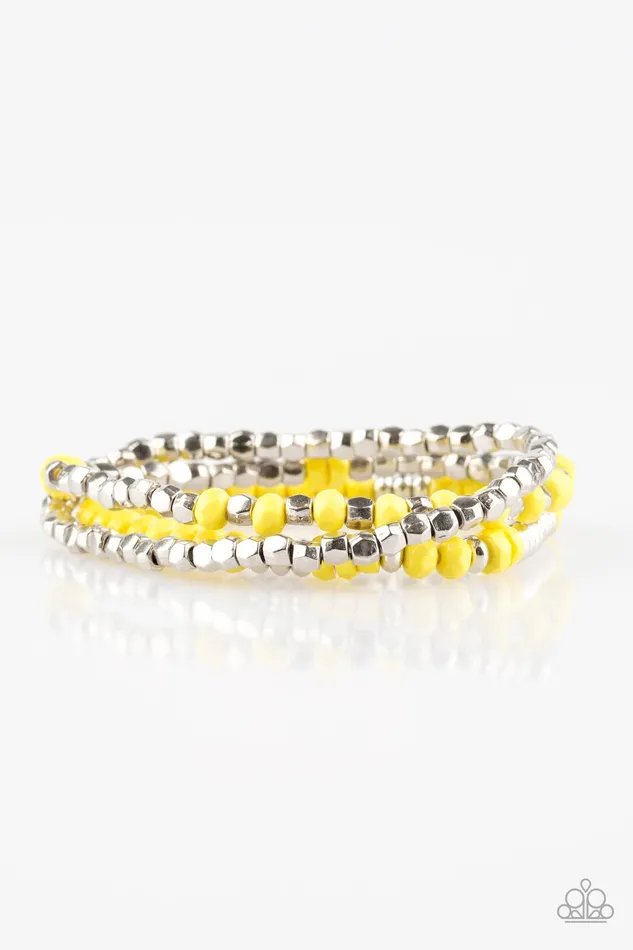 Bracelets Paparazzi Bracelet Very Vivacious Yellow Paparazzi Jewelry