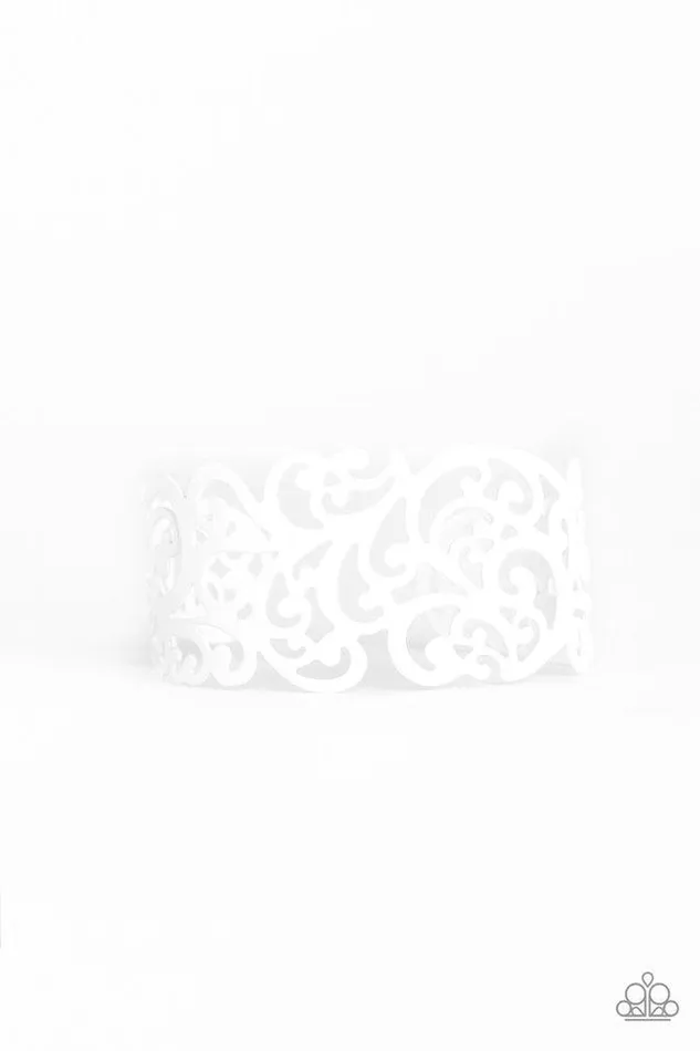 Bracelets Paparazzi Bracelet VINE and Dash White Paparazzi Jewelry