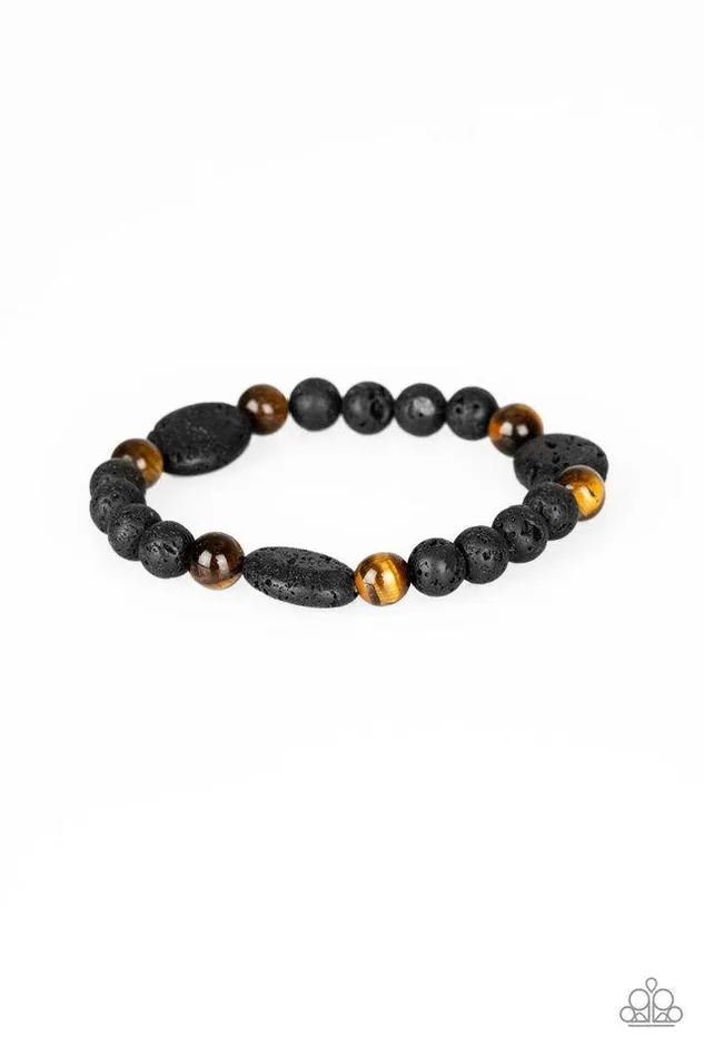 Bracelets Paparazzi Jewelry Paparazzi Bracelet A Hundred and ZEN Percent Brown