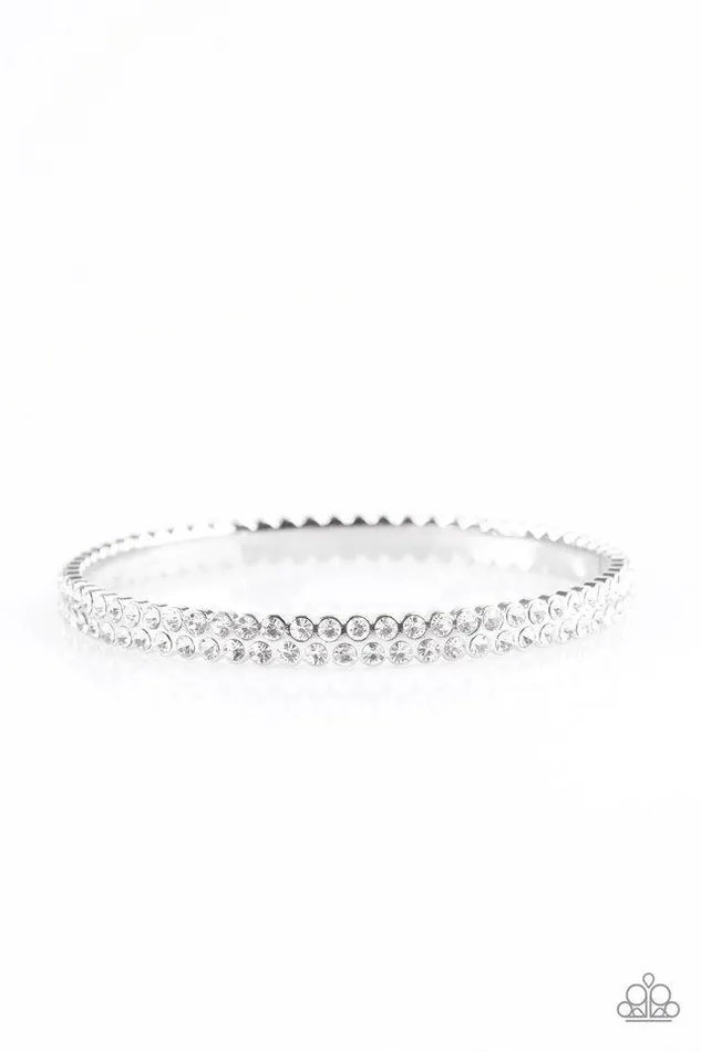 Bracelets Paparazzi Jewelry Paparazzi Bracelet Decked Out In Diamonds White