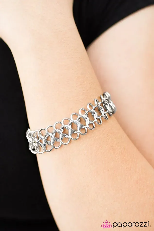Bracelets Paparazzi Jewelry Paparazzi Bracelet Dont Wanna MESH With Silver