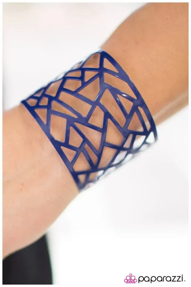 Bracelets Paparazzi Jewelry Paparazzi Bracelet Fractured Blue