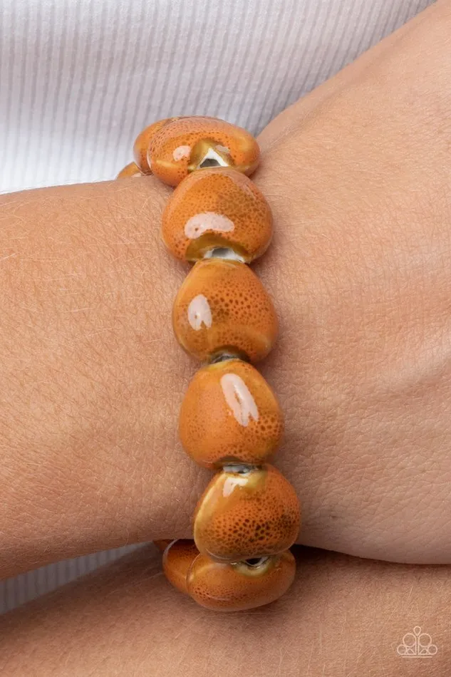 Bracelets Paparazzi Jewelry Paparazzi Bracelet GLAZE a Trail Orange