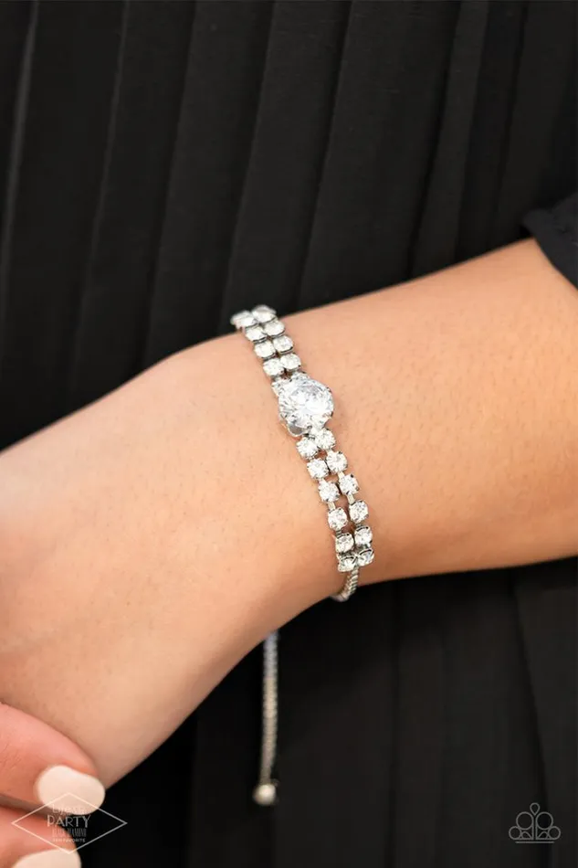 Bracelets Paparazzi Jewelry Paparazzi Bracelet Gorgeously Glitzy White