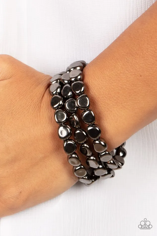 Bracelets Paparazzi Jewelry Paparazzi Bracelet HAUTE Stone Black