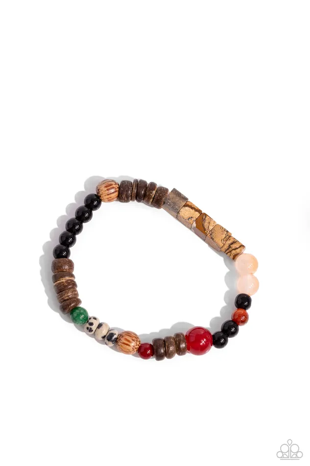 Bracelets Paparazzi Jewelry Paparazzi Bracelet I WOOD Be So Lucky Orange