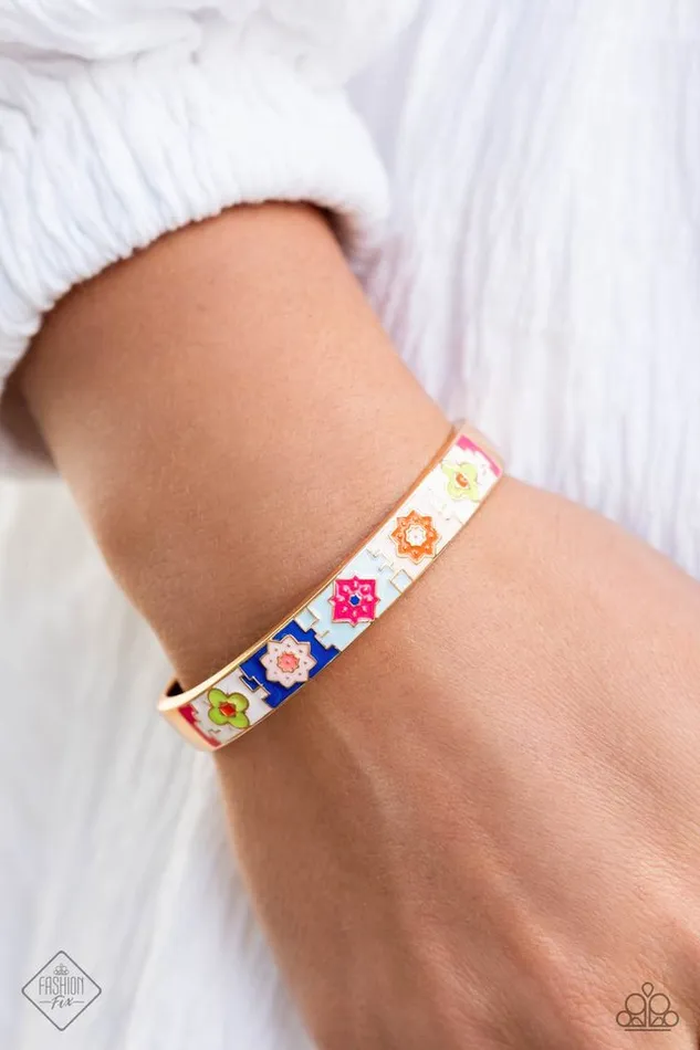 Bracelets Paparazzi Jewelry Paparazzi Bracelet Multicolored Moment Gold