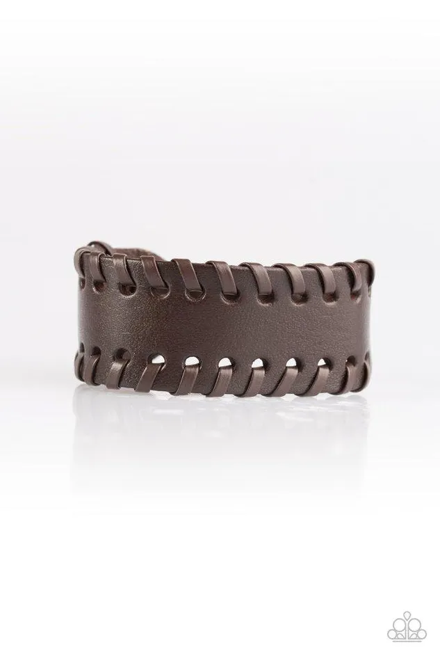 Bracelets Paparazzi Jewelry Paparazzi Bracelet Rugged Roadways Brown