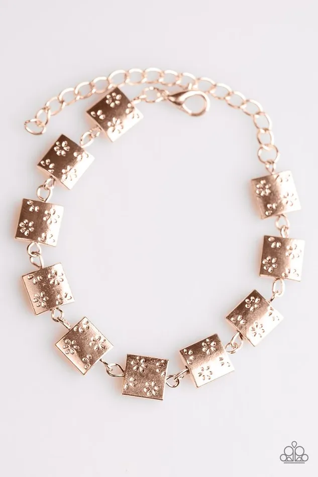 Bracelets Paparazzi Jewelry Paparazzi Bracelet Secret GARDENIA Rose Gold