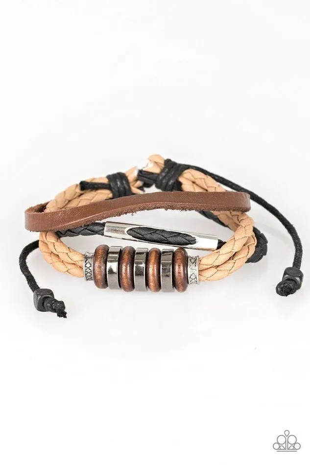 Bracelets Paparazzi Jewelry Paparazzi Bracelet Sole Survivor Brown