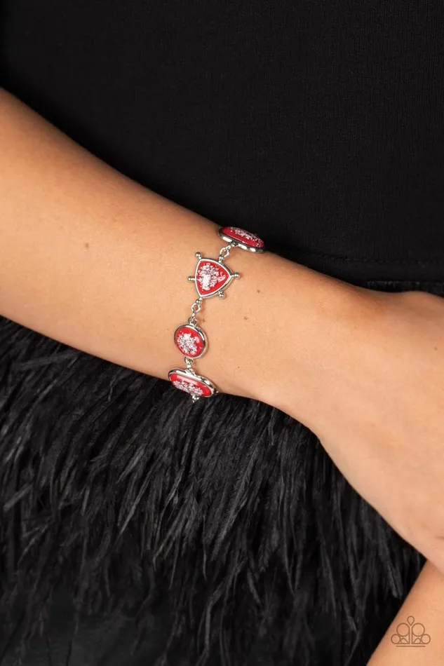 Bracelets Paparazzi Jewelry Paparazzi Bracelet Speckled Shimmer Red