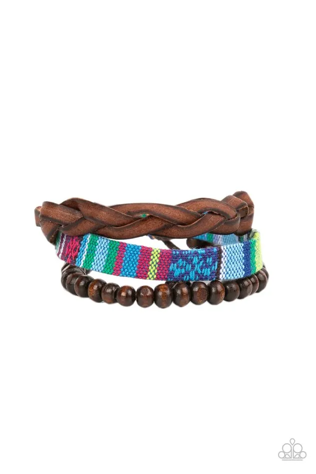 Bracelets Paparazzi Jewelry Paparazzi Bracelet Textile Texting Blue Bracelets Paparazzi Jewelry Paparazzi Bracelet Textile Texting Blue