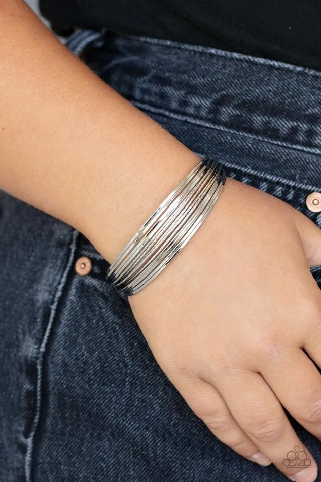 Bracelets Paparazzi Jewelry Paparazzi Bracelet This Girl is on WIRE Silver