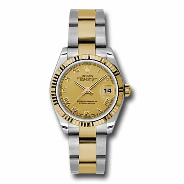 Bracelets Rolex Datejust 31mm Ref 178273 chro Champagne Roman Dial Two Tone Stainless Steel 18K Yellow Gold Oyster Bracelet Womens Watch Rolex Bracelets Rolex Datejust 31mm Ref 178273 chro Champagne Roman Dial Two Tone Stainless Steel 18K Yellow Gold Oyster Bracelet Womens Watch Rolex