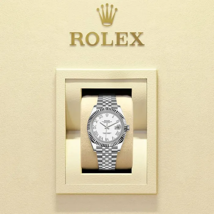 Bracelets Rolex Datejust 41mm Ref 1263340024 White Dial Stainless Steel Jubilee Bracelet Mens Watch Rolex