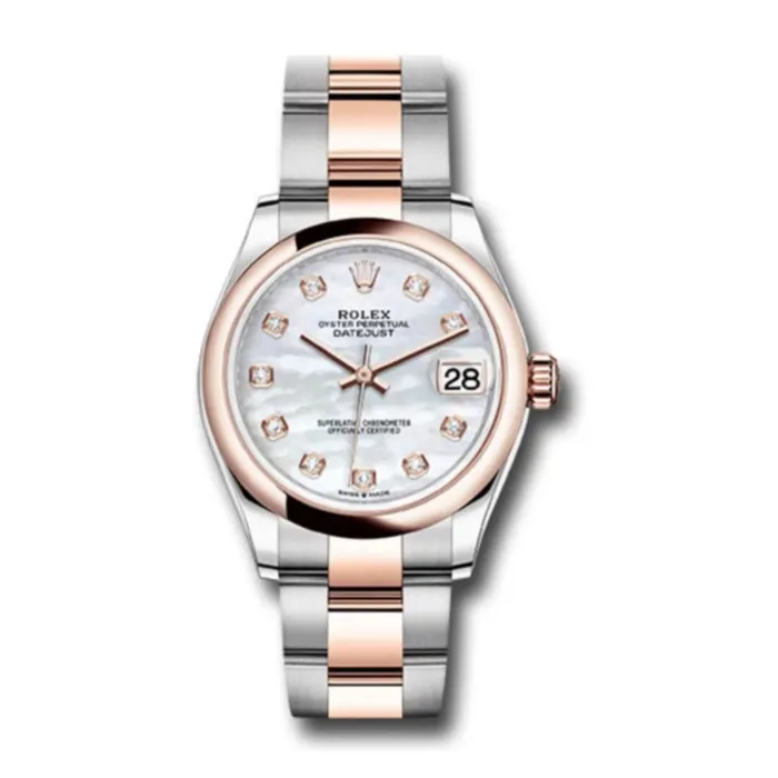 Bracelets Rolex Rolex Datejust 31mm Ref 278241 mdo White Mother of Pearl Diamond Dial Two Tone Stainless Steel 18K Rose Gold Oyster Bracelet Womens Watch Bracelets Rolex Rolex Datejust 31mm Ref 278241 mdo White Mother of Pearl Diamond Dial Two Tone Stainless Steel 18K Rose Gold Oyster Bracelet Womens Watch
